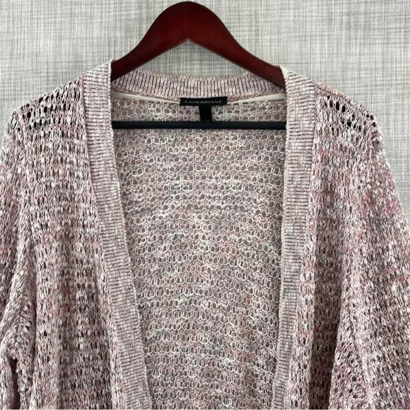 Lane Bryant Size 14/16 Long sleeve Loose Knit Cardigan Open Front 9346 - Picture 2 of 9